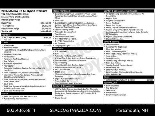2026 Mazda CX-50 Premium