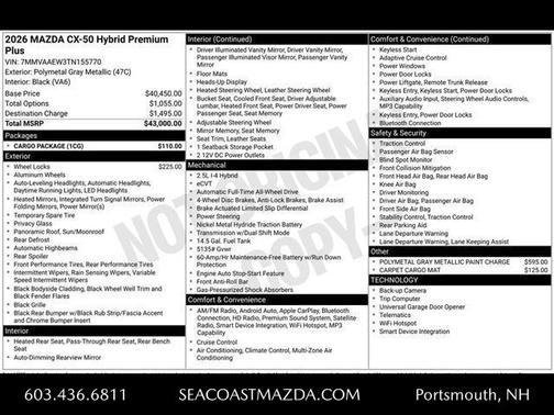 2026 Mazda CX-50 Premium Plus