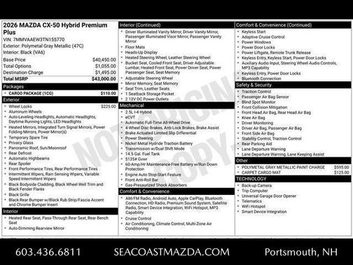 2026 Mazda CX-50 Premium Plus