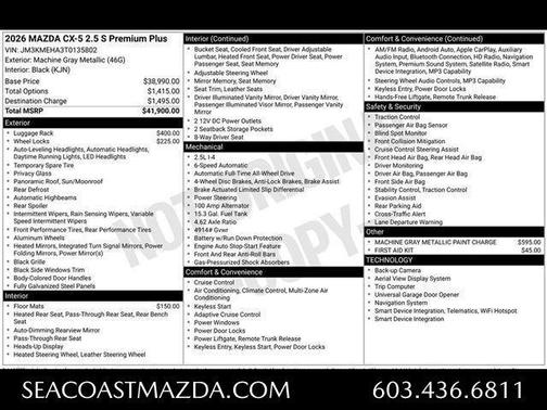 Machine Gray Metallic 2026 Mazda CX-5 Premium Plus