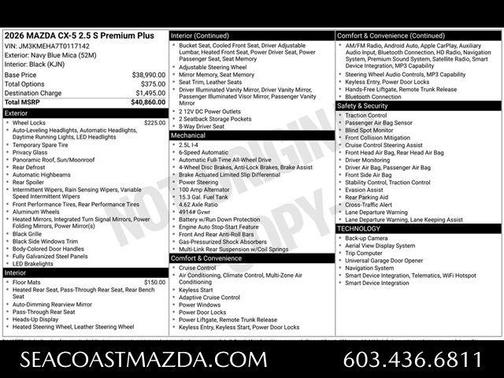 2026 Mazda CX-5 Premium Plus