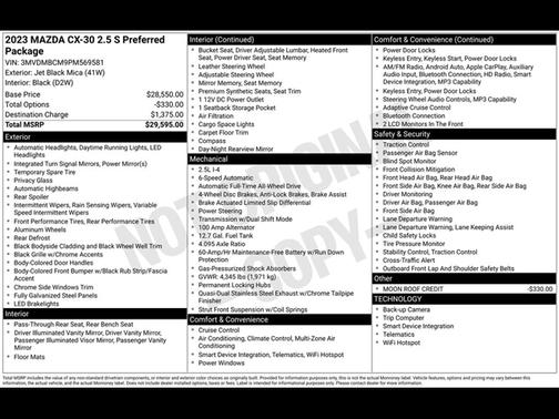 2023 Mazda CX-30 2.5 S Preferred Package
