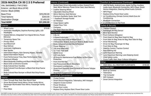 2026 Mazda CX-30 Preferred