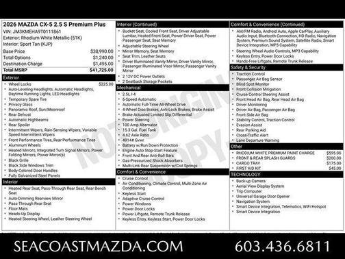 2026 Mazda CX-5 Premium Plus