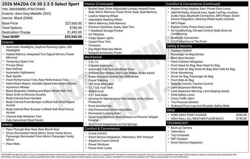 2026 Mazda CX-30 Select