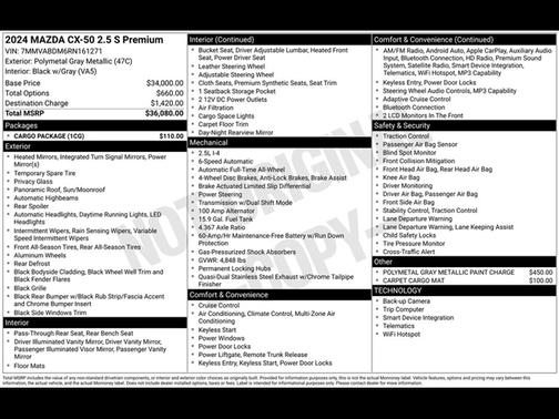 2024 Mazda CX-50 2.5 S Premium Package
