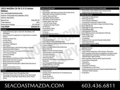 Polymetal Gray Metallic 2023 Mazda CX-30 2.5 S Carbon Edition