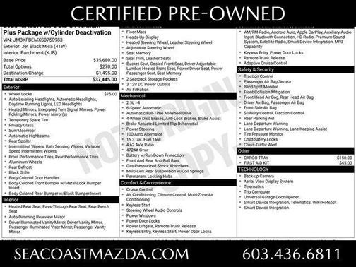 Jet Black Mica 2025 Mazda CX-5 2.5 S Premium Plus Package