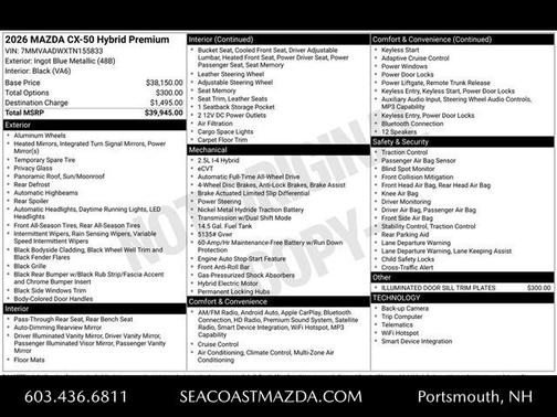 2026 Mazda CX-50 Premium