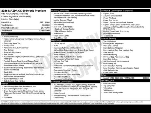 2026 Mazda CX-50 Premium