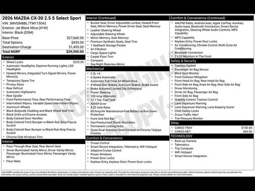 2026 Mazda CX-30 Select