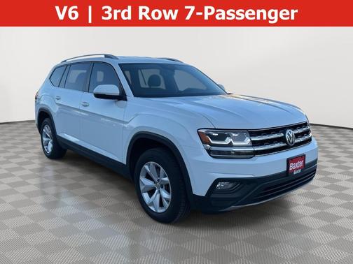 Pure White 2019 Volkswagen Atlas 3.6L SE w/Technology