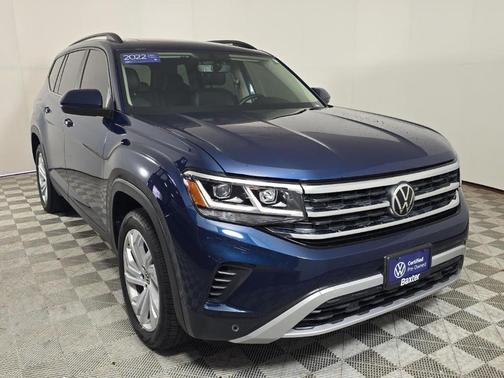 Tourmaline Blue Metallic 2022 Volkswagen Atlas 3.6L SE w/Technology