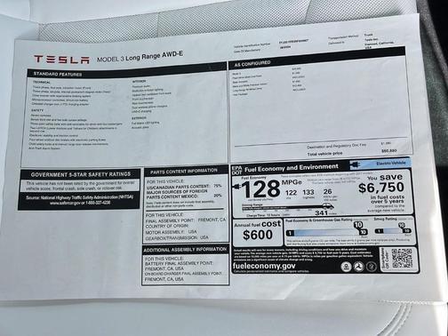 Pearl White Multi 2024 Tesla Model 3 Long Range