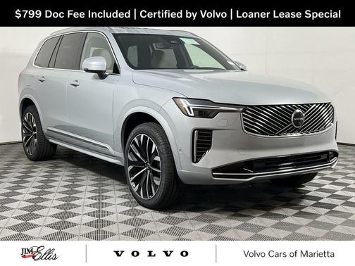 Vapour Grey Metallic 2026 Volvo XC90 Plus, B6 AWD Gas (mild hybrid), Gasoline, Bright, 7 Seats