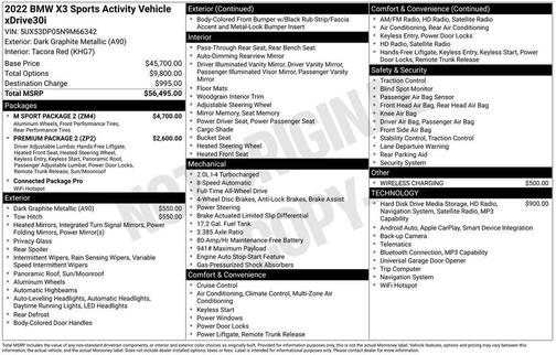 2022 BMW X3 xDrive30i