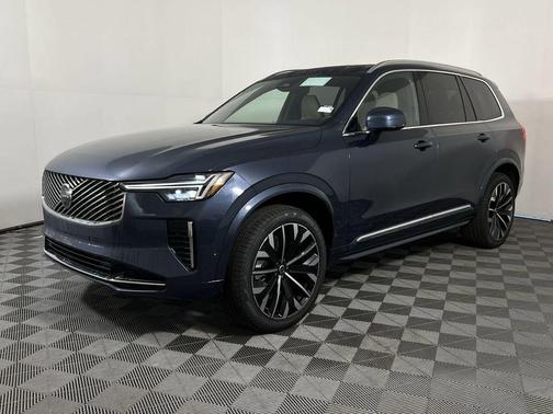 Denim Blue Metallic 2026 Volvo XC90 Plus, B6 AWD Gas (mild hybrid), Gasoline, Bright, 7 Seats