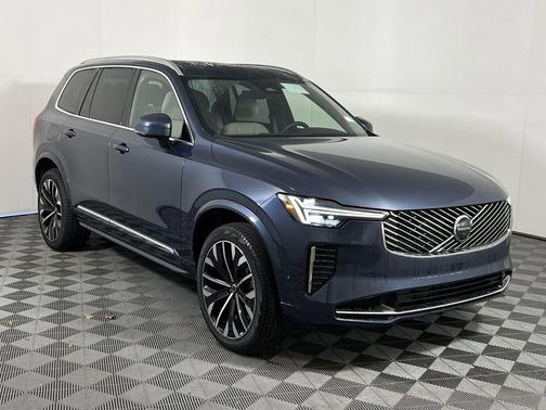 Denim Blue Metallic 2026 Volvo XC90 Plus, B6 AWD Gas (mild hybrid), Gasoline, Bright, 7 Seats