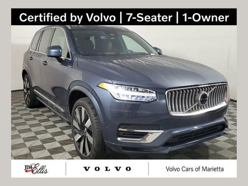 Denim Blue 2023 Volvo XC90 Recharge Plug-In Hybrid T8 Ultimate Bright Theme 7-Seater