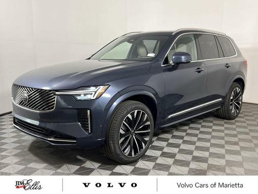 Denim Blue Metallic 2026 Volvo XC90 Plus, B6 AWD Gas (mild hybrid), Gasoline, Bright, 7 Seats