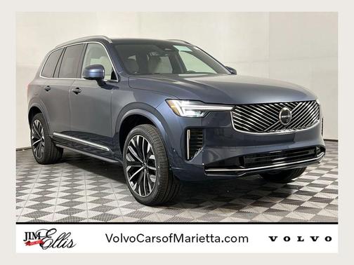 Denim Blue Metallic 2026 Volvo XC90 Plus, B6 AWD Gas (mild hybrid), Gasoline, Bright, 7 Seats
