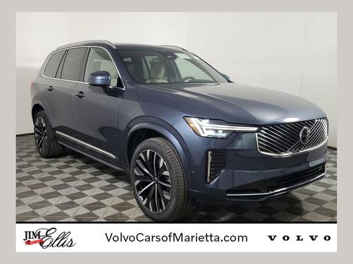 Denim Blue Metallic 2026 Volvo XC90 Plus, B6 AWD Gas (mild hybrid), Gasoline, Bright, 7 Seats