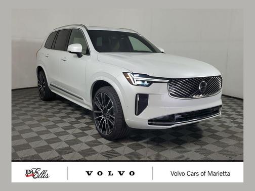 Crystal White Pearl 2026 Volvo XC90 Plus, B6 AWD Gas (mild hybrid), Gasoline, Bright, 7 Seats