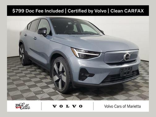 Thunder Gray Metallic 2023 Volvo C40 Recharge Pure Electric Twin Ultimate