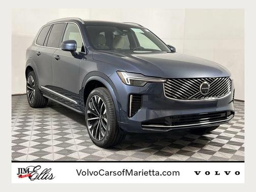 Denim Blue Metallic 2026 Volvo XC90 Plus, B6 AWD Gas (mild hybrid), Gasoline, Bright, 7 Seats