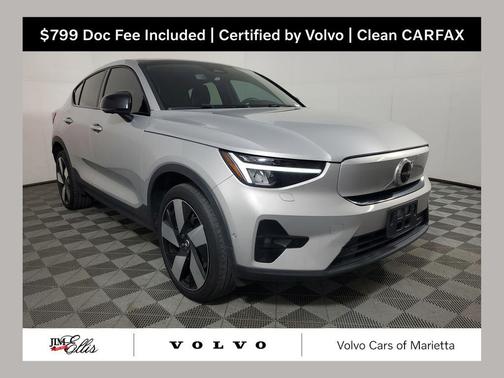 Silver Dawn Metallic 2023 Volvo C40 Recharge Pure Electric Twin Ultimate