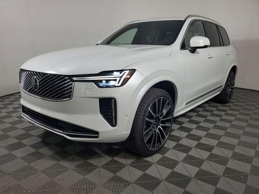 Crystal White Pearl 2026 Volvo XC90 Plus, B6 AWD Gas (mild hybrid), Gasoline, Bright, 7 Seats