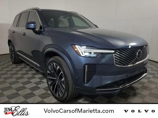 Denim Blue Metallic 2026 Volvo XC90 Plus, B6 AWD Gas (mild hybrid), Gasoline, Bright, 7 Seats