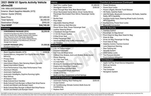 2021 BMW X1 xDrive28i