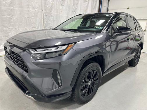 Magnetic Gray Metallic/Midnight Black Metallic 2025 Toyota RAV4 Hybrid SE