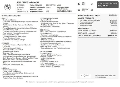 2020 BMW X3 xDrive30i