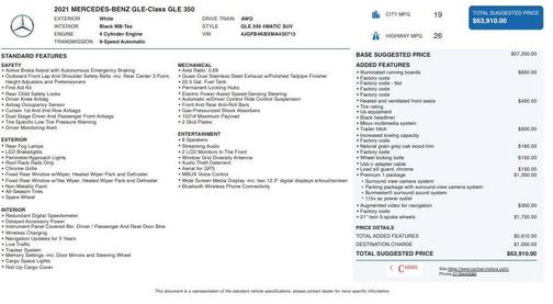 2021 Mercedes-Benz GLE 350 4MATIC