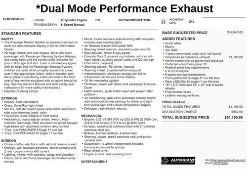 Arctic White 2011 Chevrolet Corvette Base