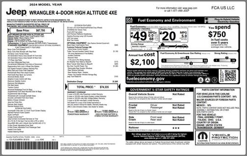 2024 Jeep Wrangler 4xe High Altitude