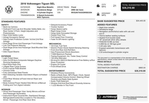 2016 Volkswagen Tiguan SEL