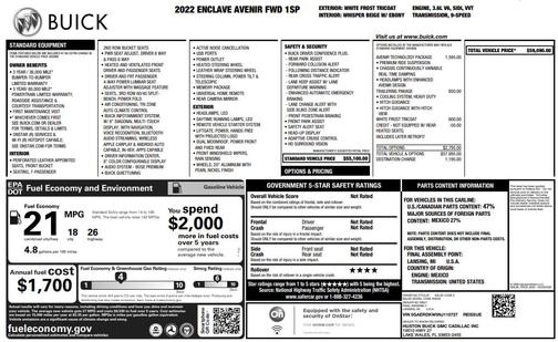 2022 Buick Enclave FWD Avenir