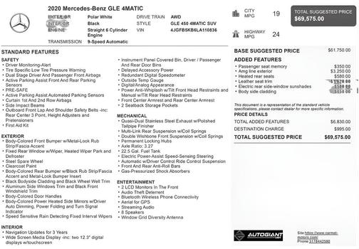 2020 Mercedes-Benz GLE 450 AWD 4MATIC