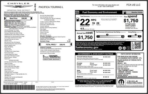 2019 Chrysler Pacifica Touring L