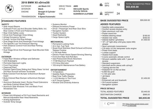 2018 BMW X5 xDrive35i