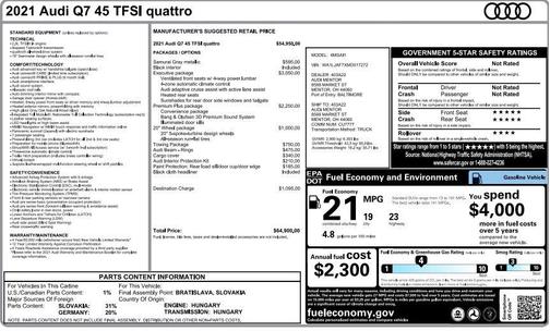 2021 Audi Q7 45 Premium Plus