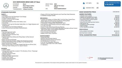 2019 Mercedes-Benz AMG GT 63 4-Door