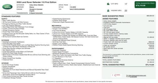 2020 Land Rover Defender 110 First Edition