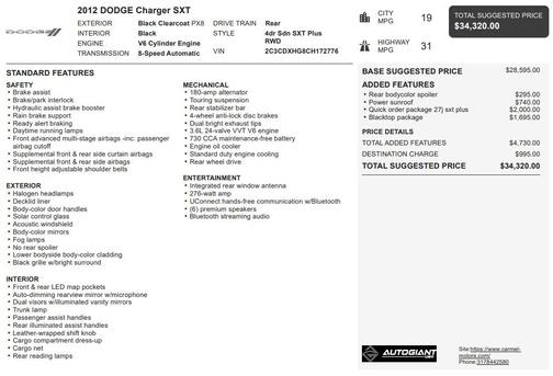 2012 Dodge Charger SXT