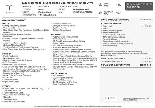 2020 Tesla Model S Long Range