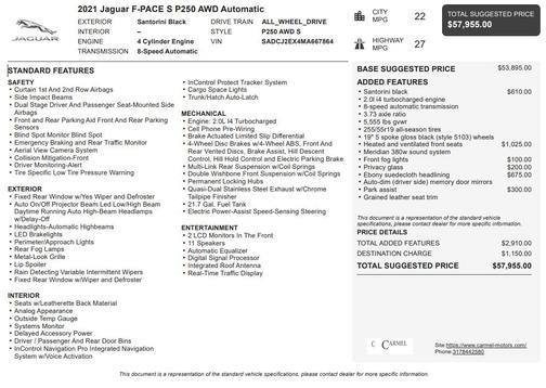 2021 Jaguar F-PACE S P250 AWD Automatic