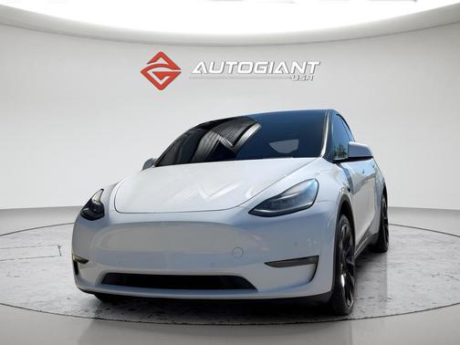 Pearl White Multi-Coat 2021 Tesla Model Y Standard Range Rear-Wheel Drive